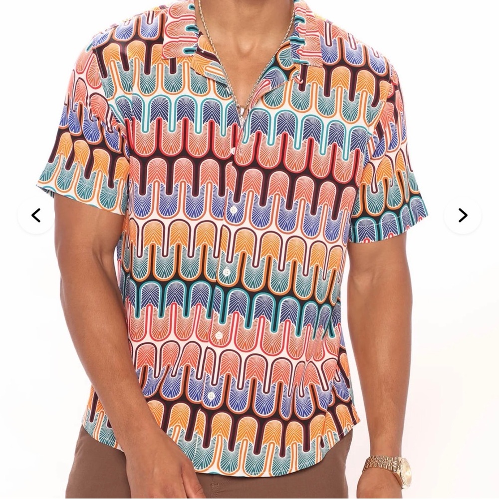 EARTHBOUND Vibrant Geometric Men's Shirt